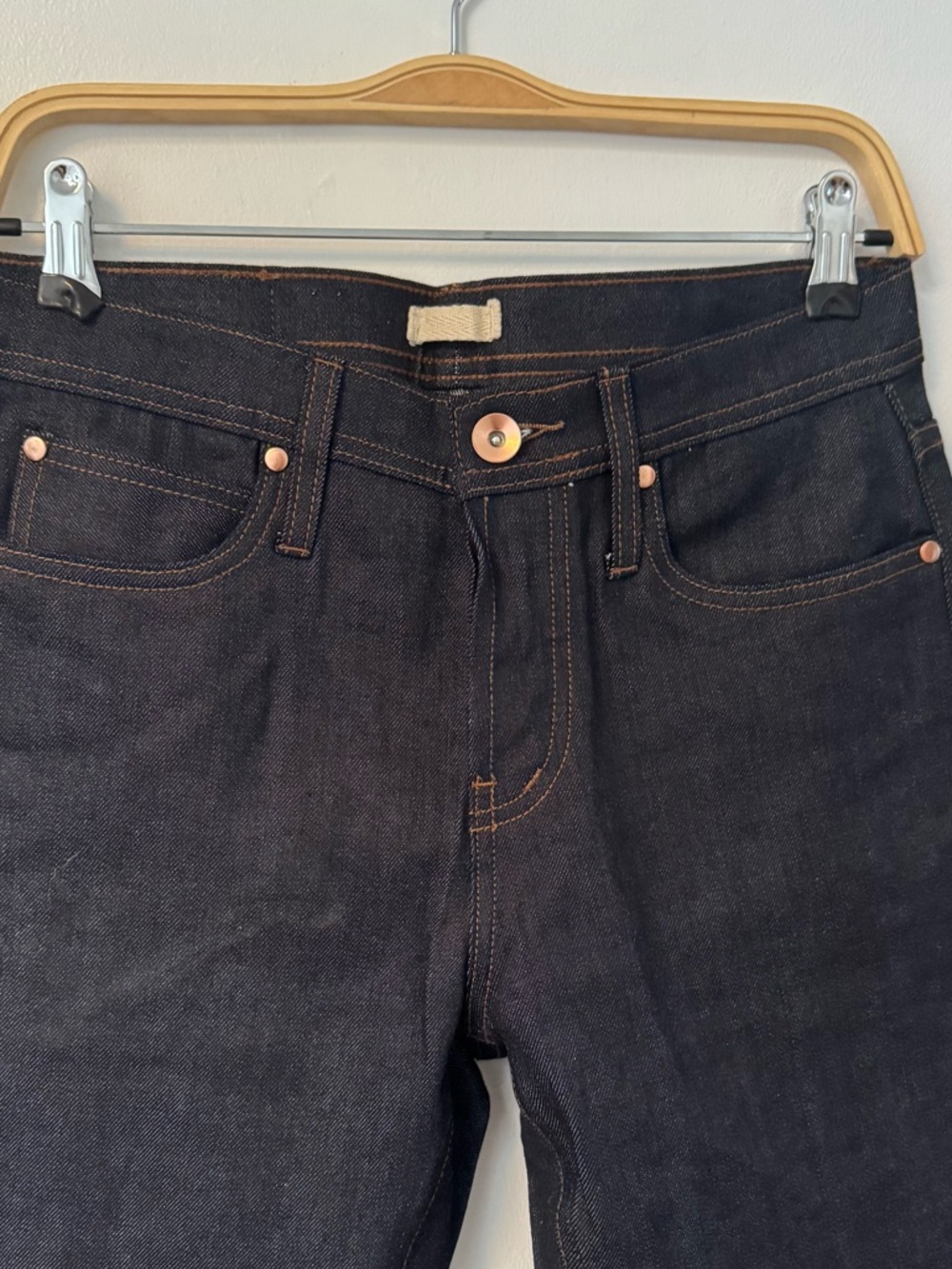 THE UNBRANDED BRAND UB122 skinny fit 11oz indigo stretch selvedge denim size 30